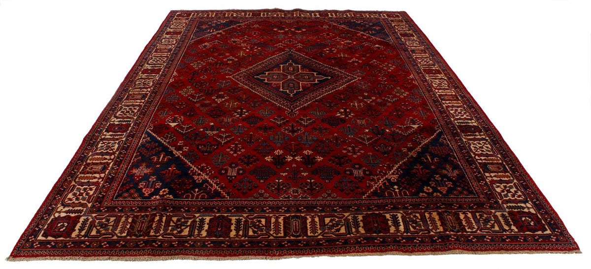 8x12 Red and Ivory Persian Rug
