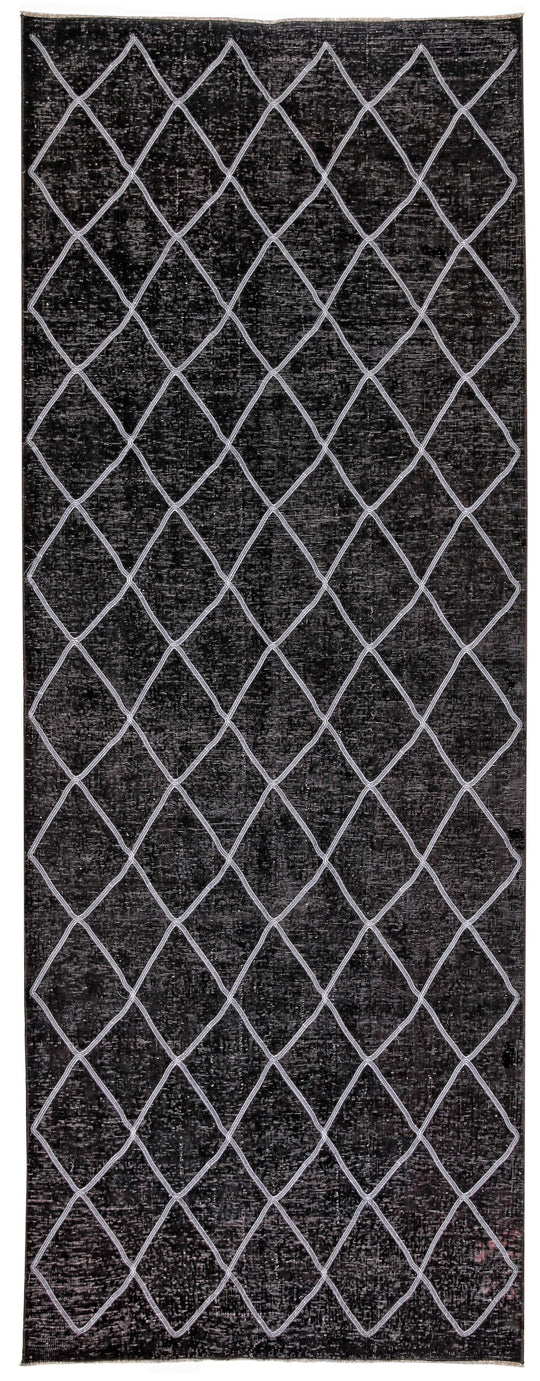 5x13 Black Turkish Overdyed Runner