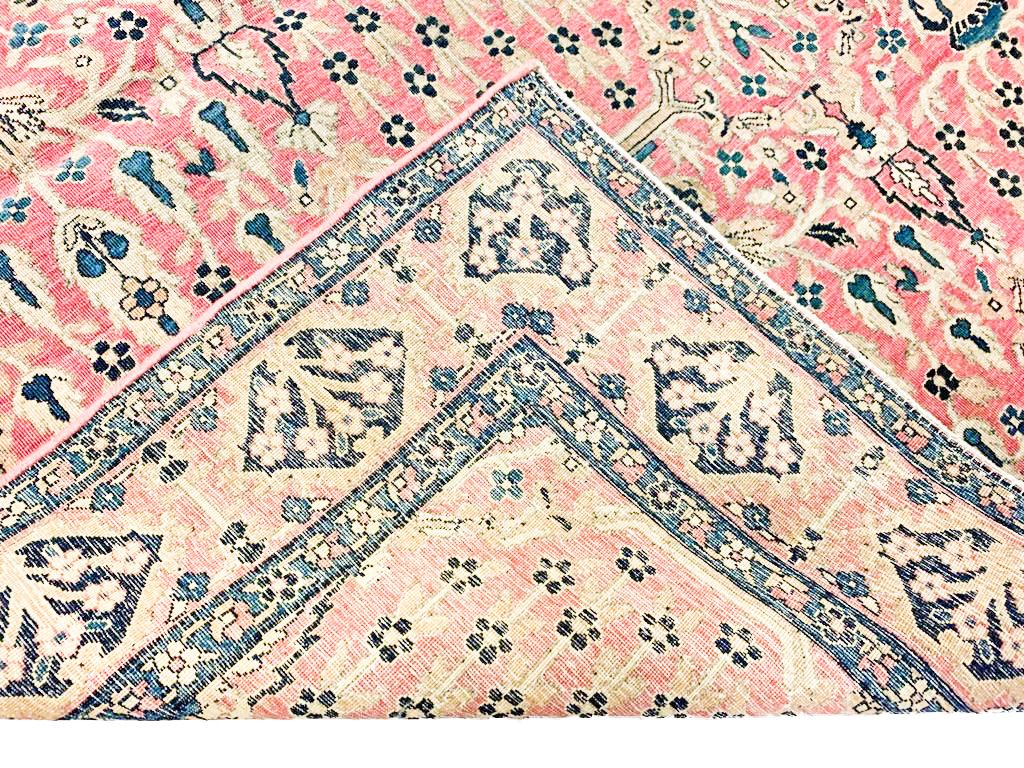 5x6 Pink and Navy Persian Rug