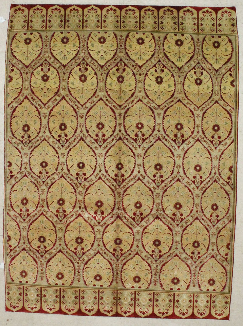 6x9 Red and Gold Modern Contemporary Rug