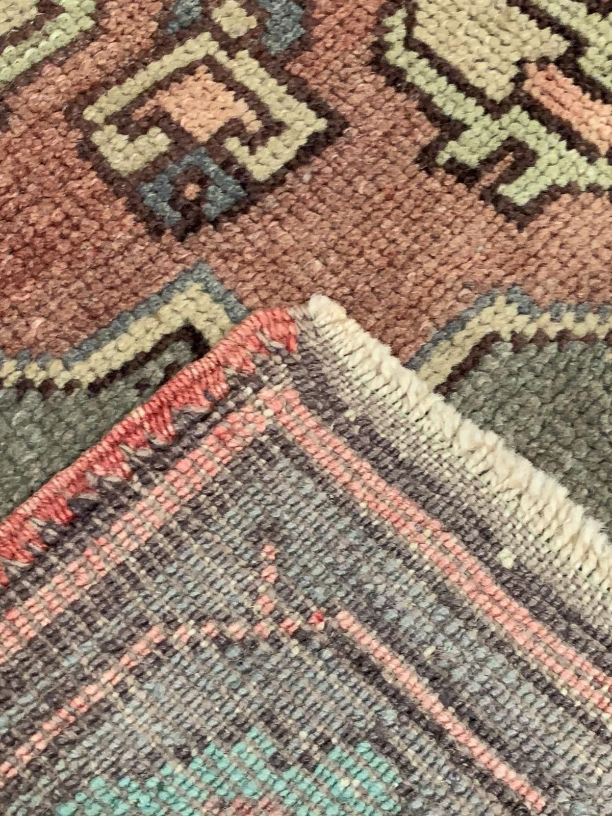 5x11 Rust and Gray Anatolian Turkish Tribal Runner