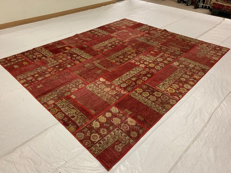 8x10 Red and Multicolor Turkish Tribal Rug