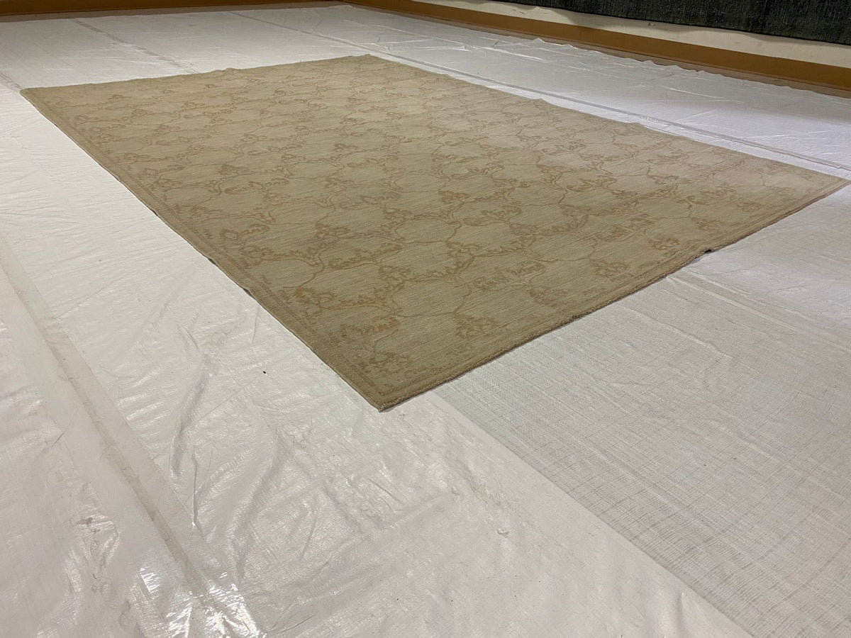 6x9 Ivory and Beige Persian Rug