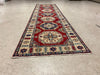 3x10 Red and Ivory Kazak Tribal Runner