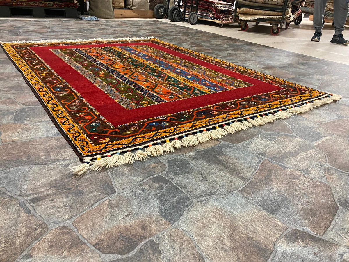 5x7 Multicolor Turkish Tribal Rug