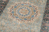 3x10 Ivory and Blue Turkish Antep Rug