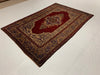 5x7 Red and Beige Turkish Tribal Rug