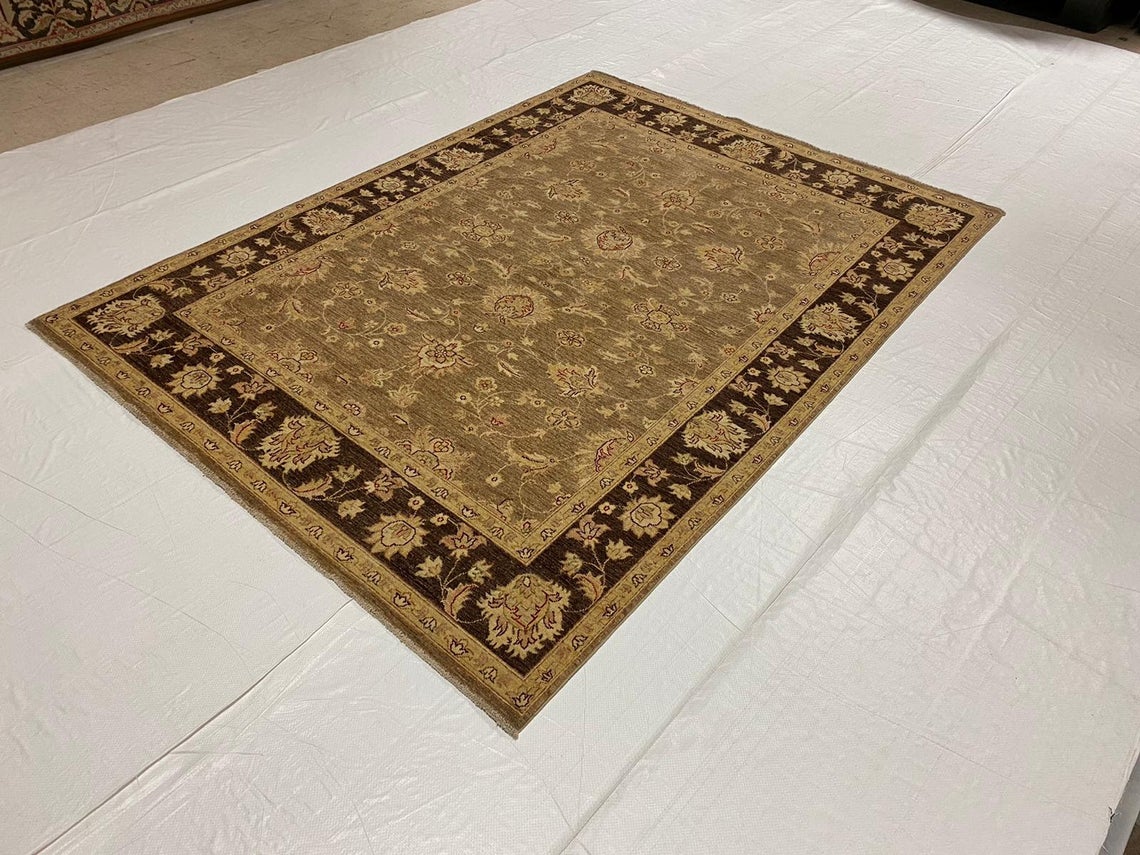 5x8 Gray and Brown Turkish Traditional Rug