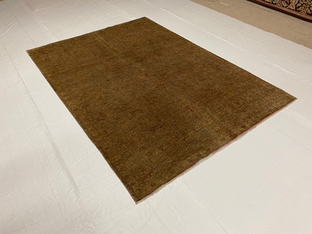 6x9 Brown Modern Contemporary Rug