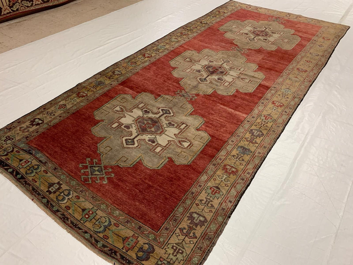 5x11 Rust and Ivory Turkish Tribal Runner