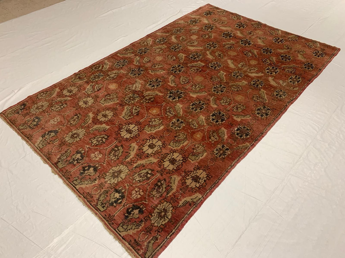 5x7 Red and Brown Turkish Tribal Rug