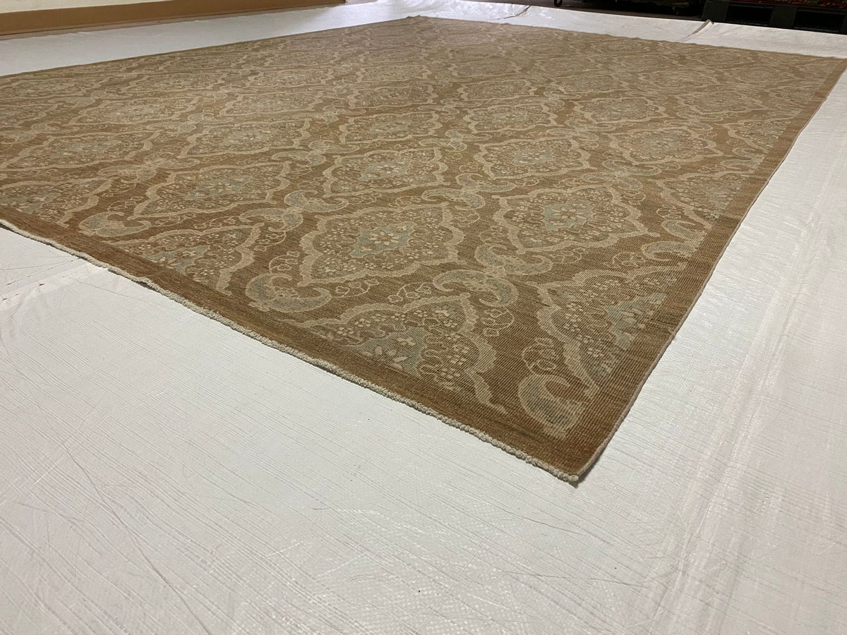 9x12 Brown and Blue Modern Contemporary Rug