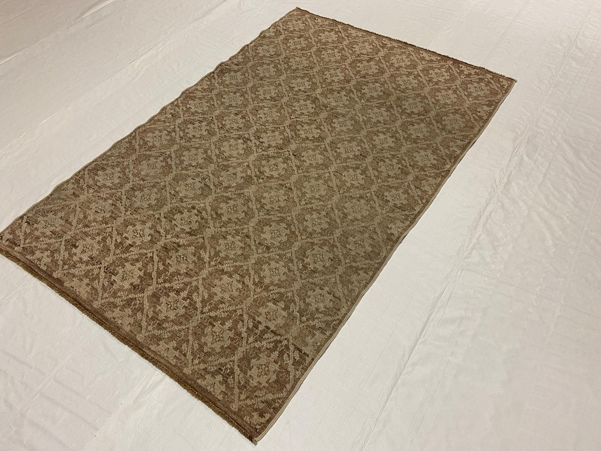 4x6 Brown and Beige Modern Contemporary Rug