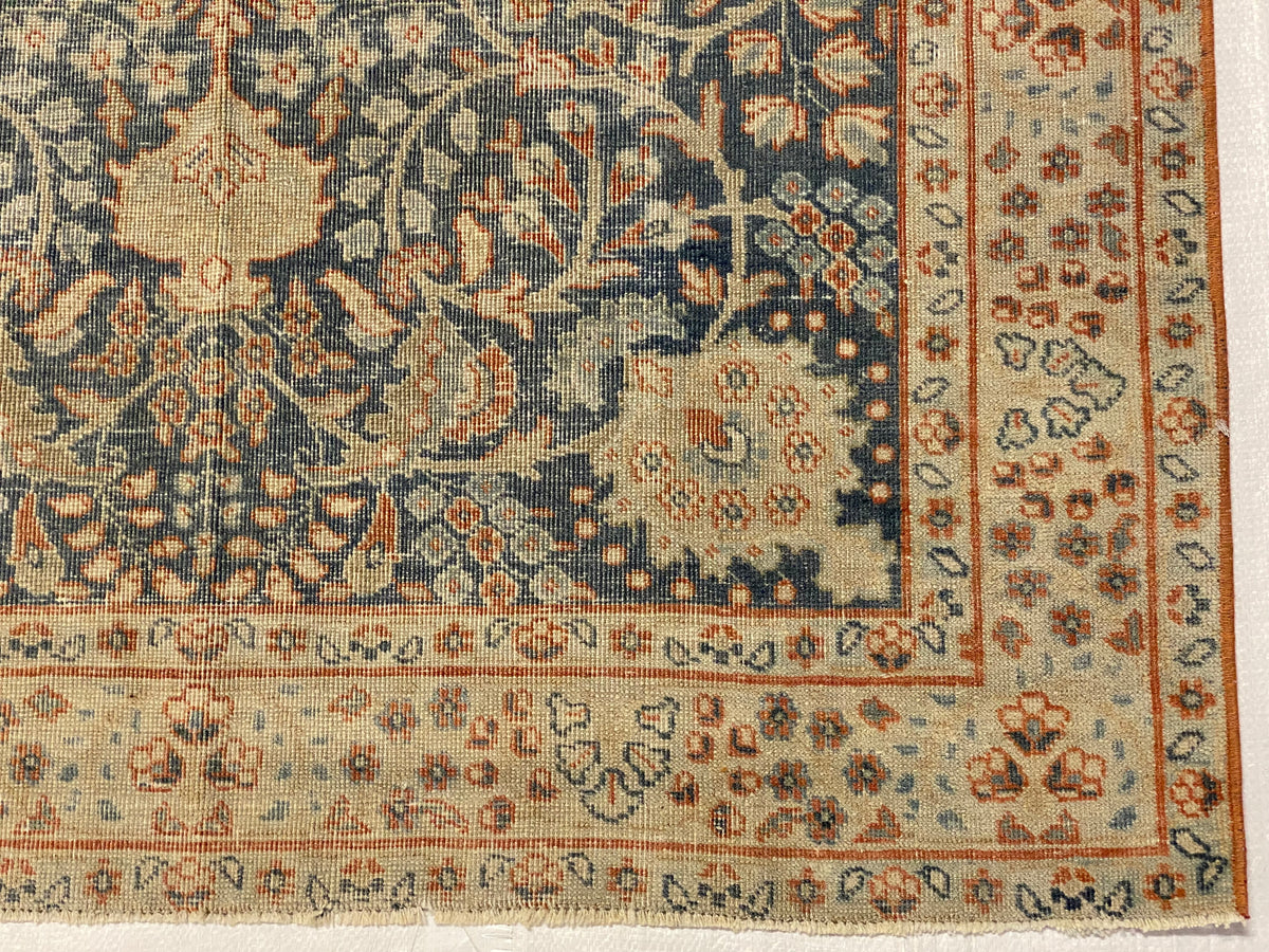 4x5 Blue and Red Persian Traditional Rug
