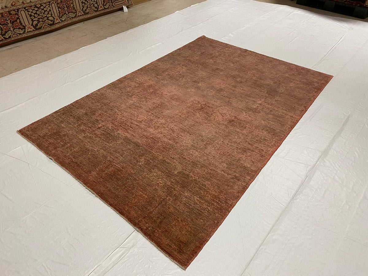 6x9 Rust and Pink Anatolian Traditional Rug