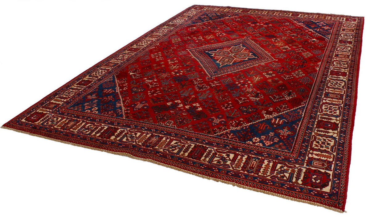 8x12 Red and Ivory Persian Rug
