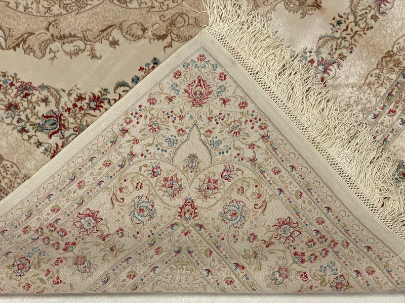 5x8 Ivory and White Turkish Antep Rug