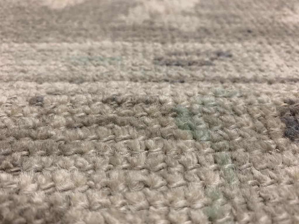 3x10 Gray and Ivory Turkish Oushak Runner