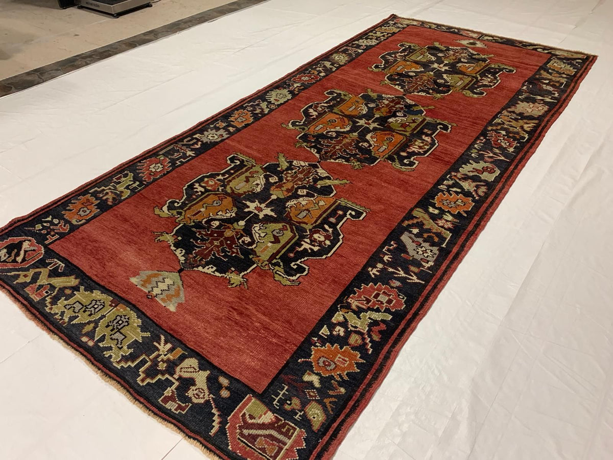 5x11 Red and Navy Turkish Tribal Runner