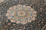 5x8 Blue and Ivory Turkish Antep Rug