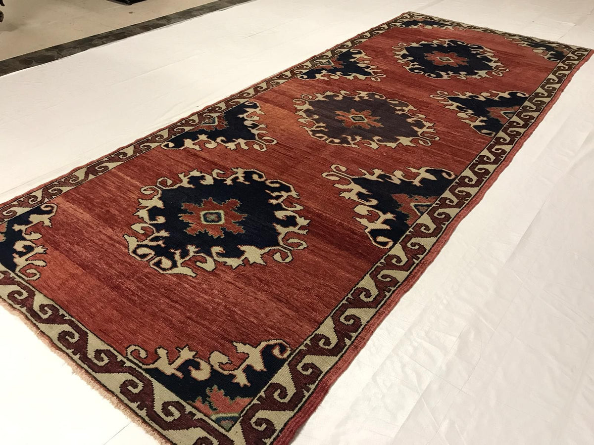 5x12 Red and Navy Turkish Tribal Runner
