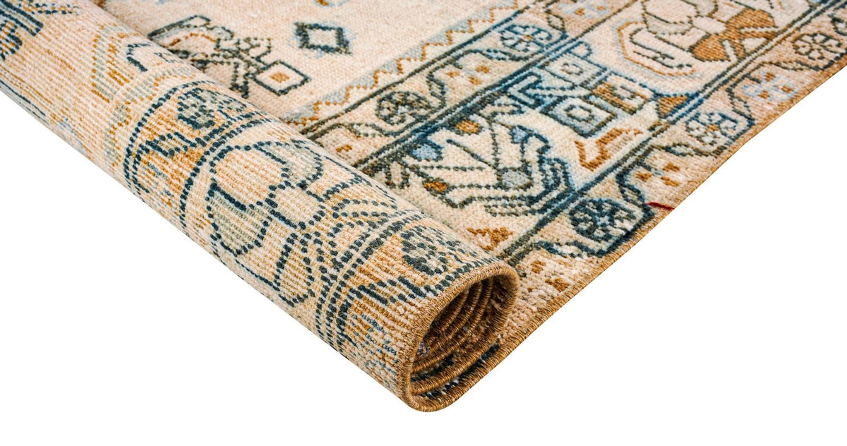 5x7 Blue and Beige Persian Rug