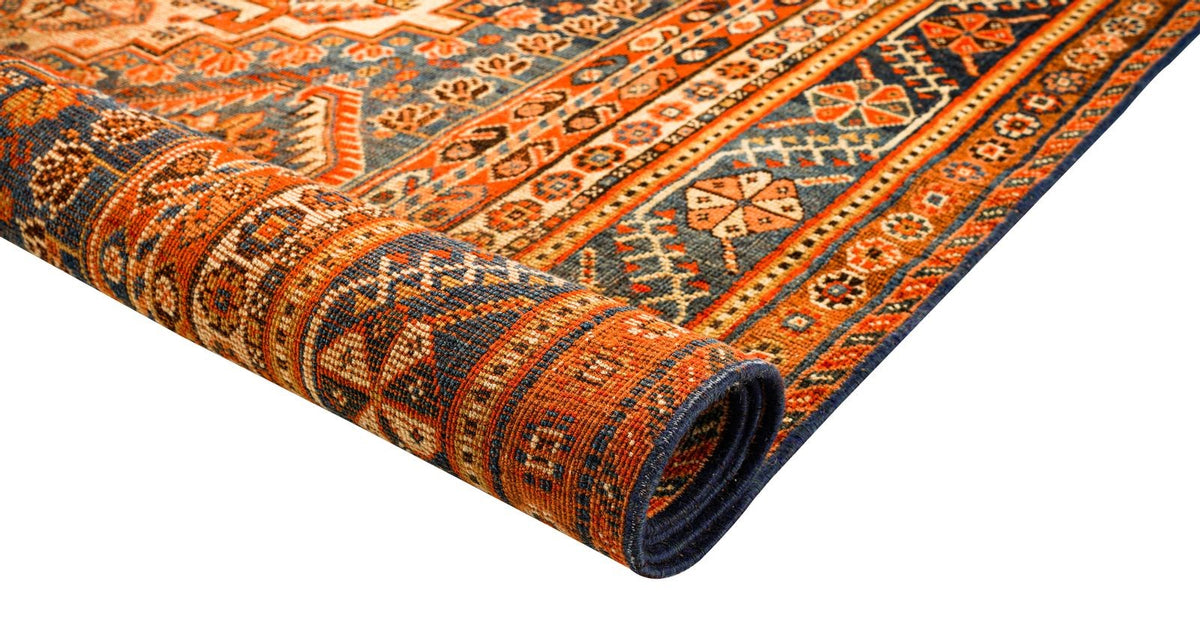 4x7 Brown and Rust Persian Rug