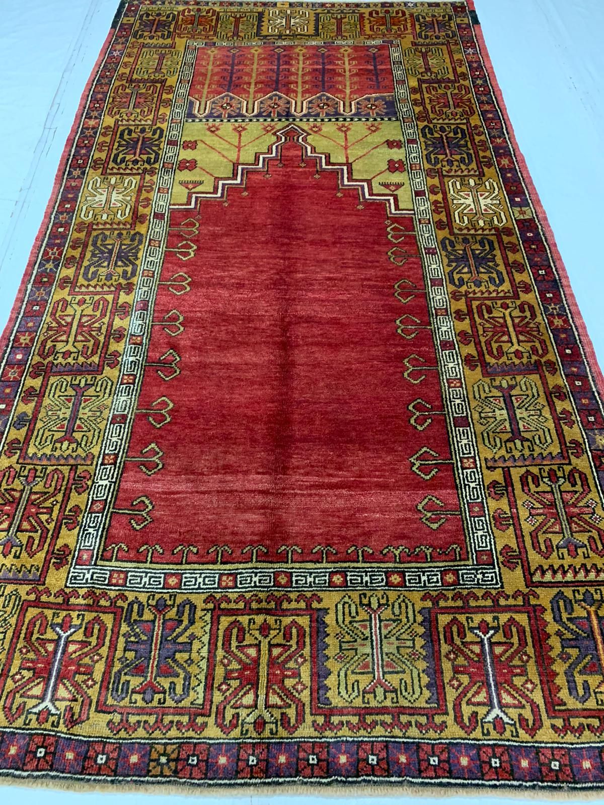5x10 Red and Gold Turkish Tribal Runner