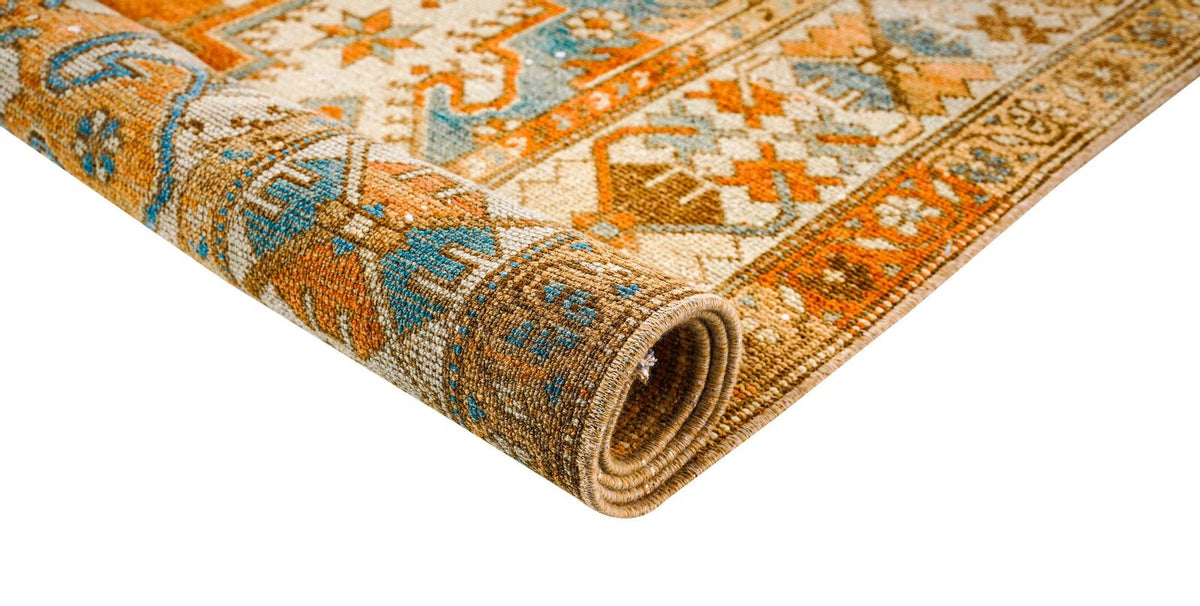 4x7 Beige and Rust Persian Rug