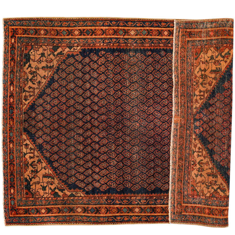 3x5 Brown and Rust Persian Tribal Rug