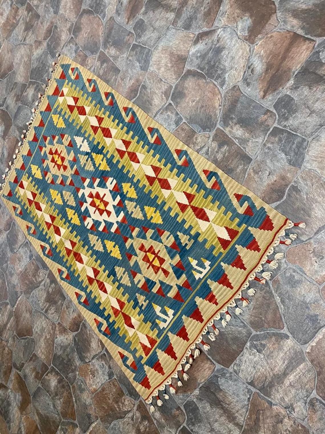 4x6 Multicolor Turkish Tribal Rug