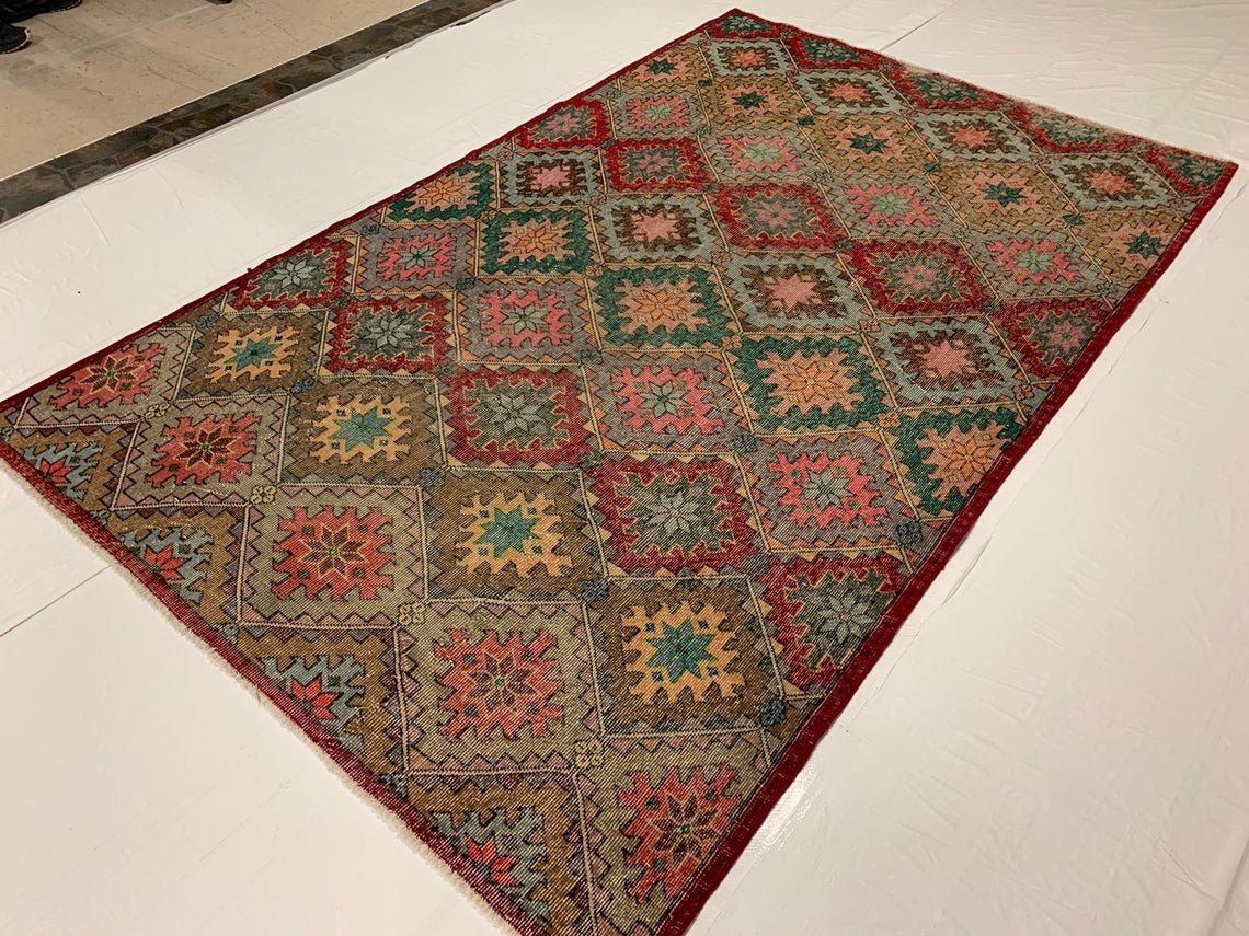 5x9 Multicolor Turkish Anatolian Rug