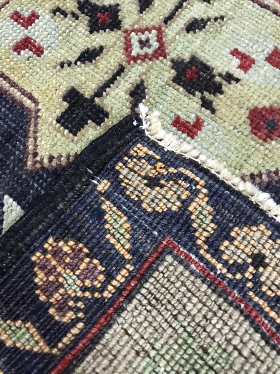 5x9 Red and Purple Turkish Tribal Rug