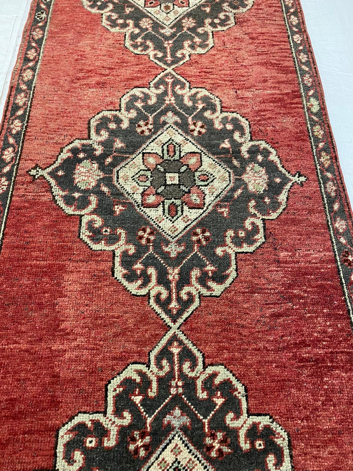 3x10 Red and Black Turkish Tribal Runner