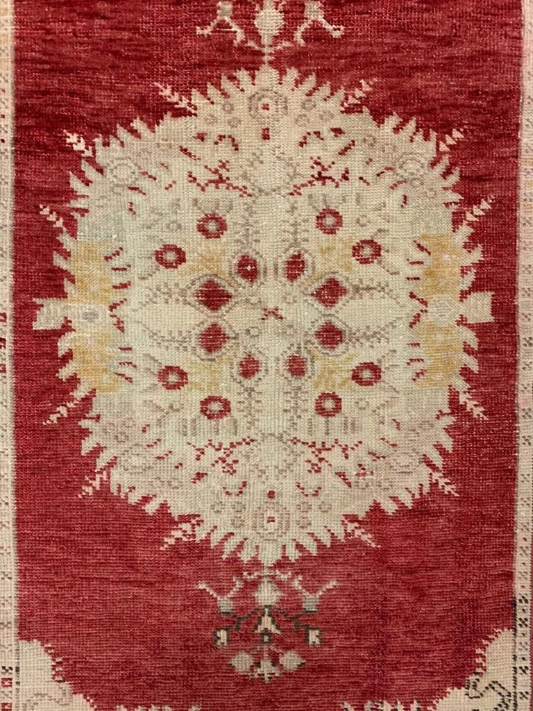 3x12 Red and Ivory Turkish Tribal Runner