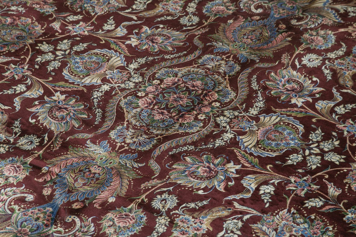 7x10 Red and Ivory Turkish Antep Rug