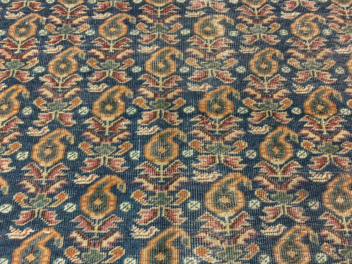 7x10 Navy and Red Turkish Traditional Rug