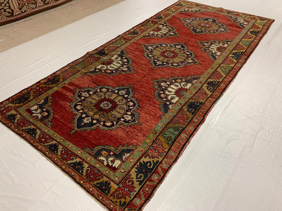 5x11 Red and Gold Turkish Tribal Runner