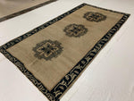 5x9 Gold and Blue Turkish Tribal Rug