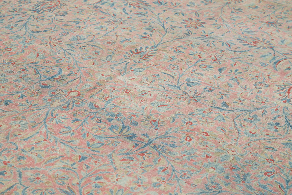 14x23 Pink and Blue Persian rug