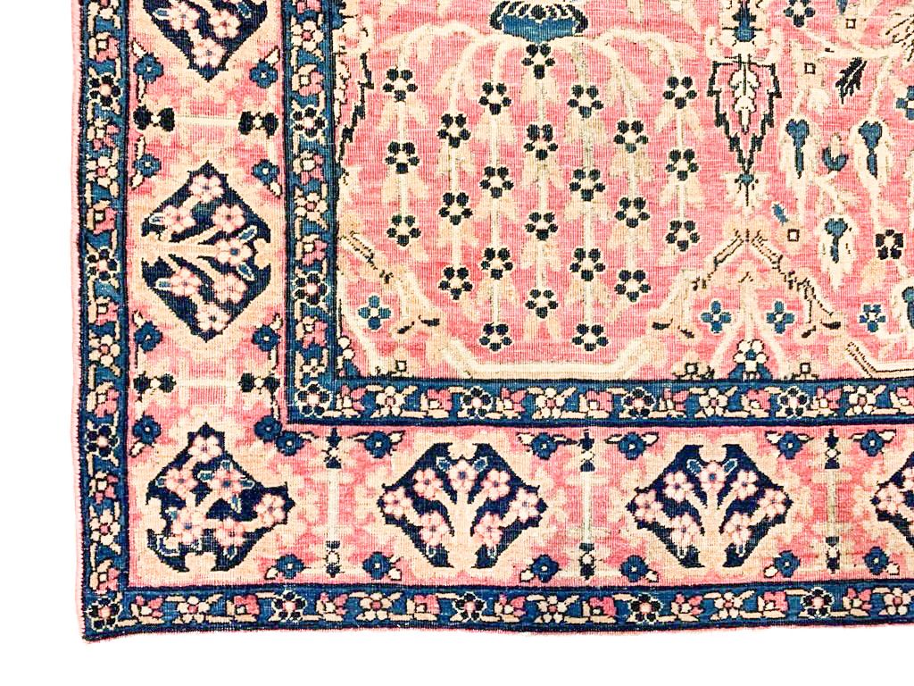 5x6 Pink and Navy Persian Rug