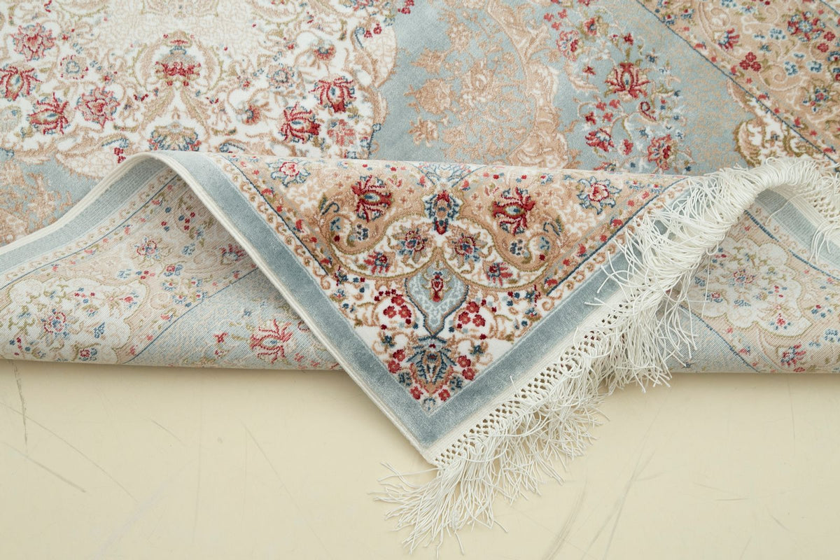 3x10 Blue and Ivory Turkish Antep Runner