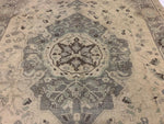 6x11 Ivory and Gray Turkish Tribal Rug