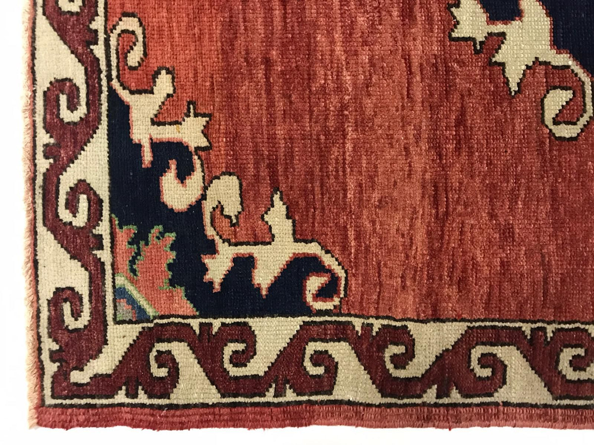 5x12 Red and Navy Turkish Tribal Runner