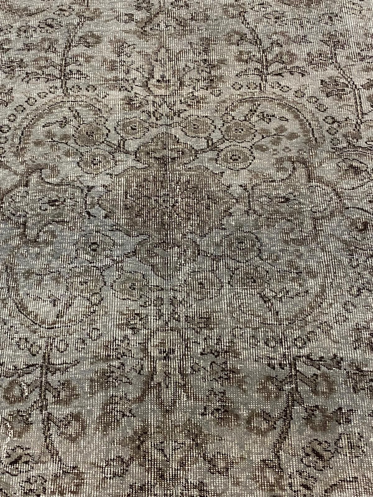 6x8 Gray Turkish Overdyed Rug