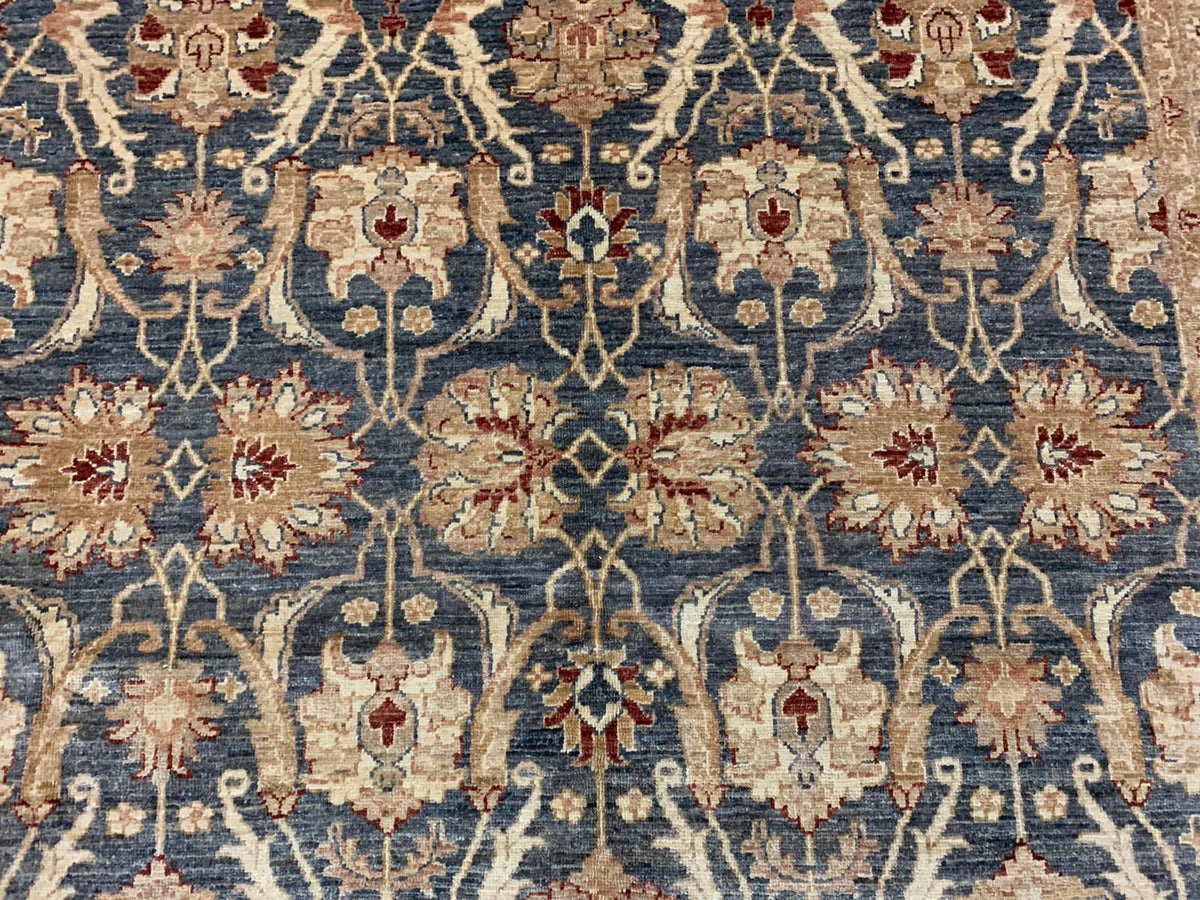 6x9 Gray and Ivory Turkish Oushak Rug