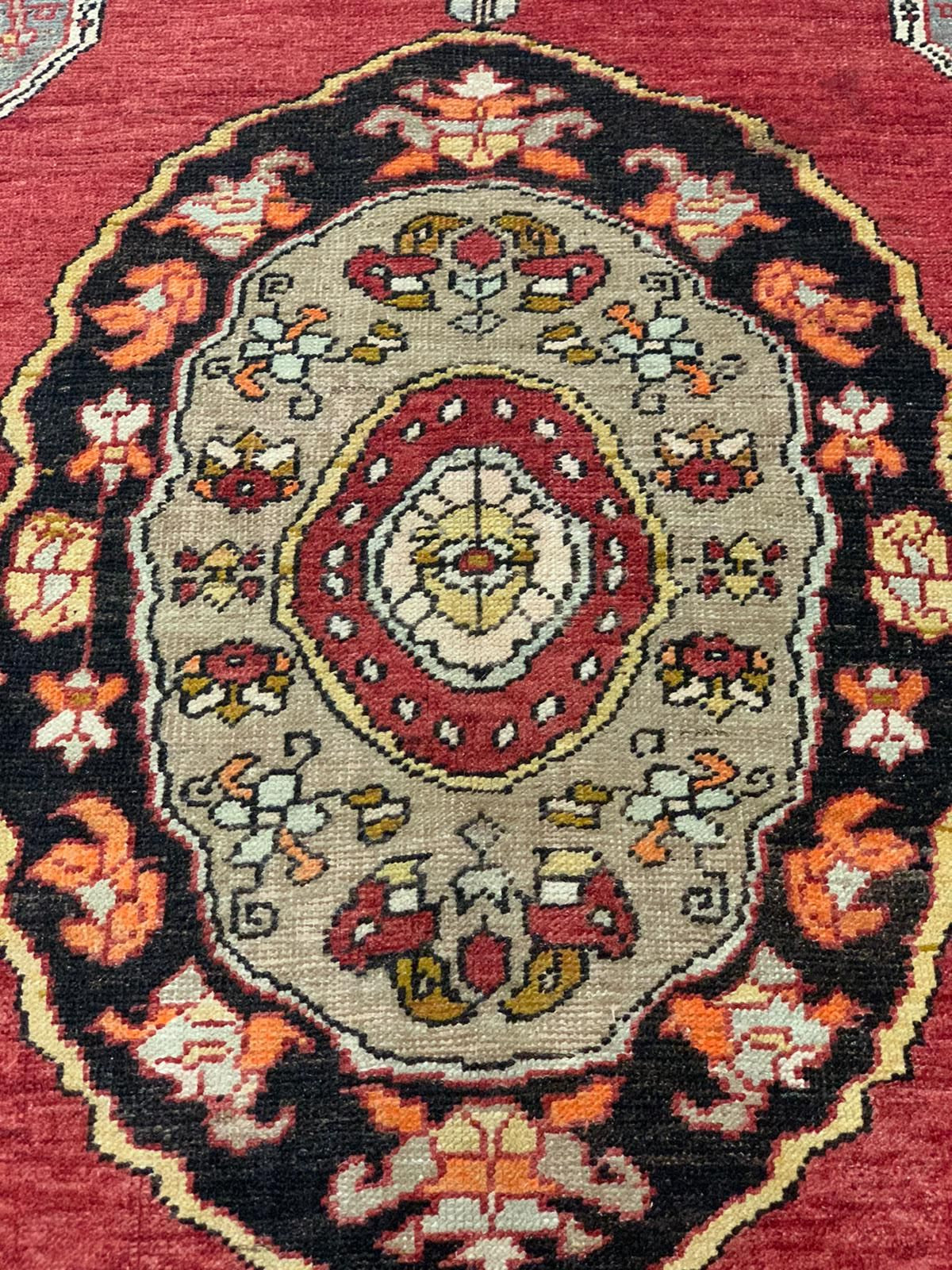 5x8 Red and Black Turkish Tribal Rug