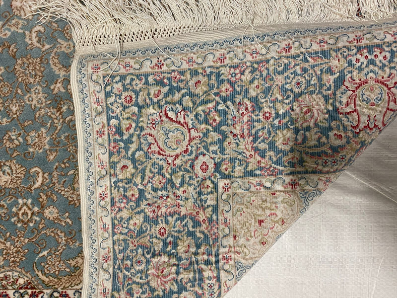 3x7 Blue and Green Turkish Antep Runner