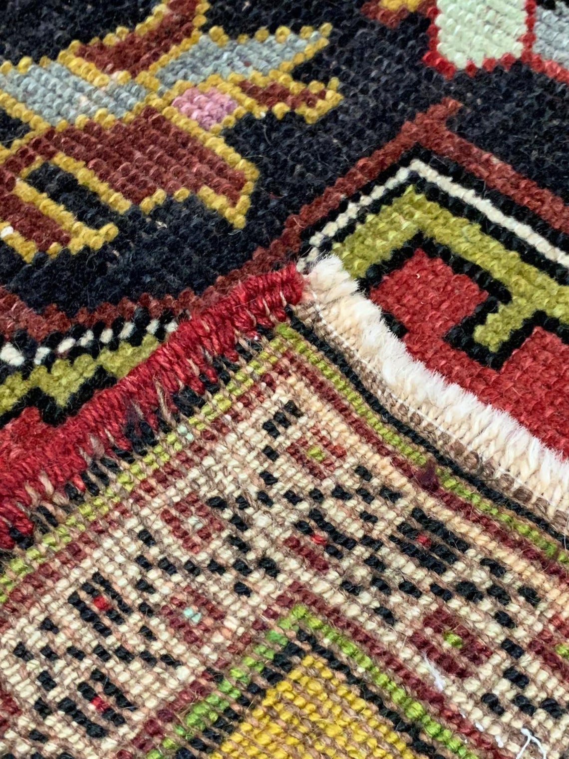 5x13 Gold and Red Turkish Tribal Runner