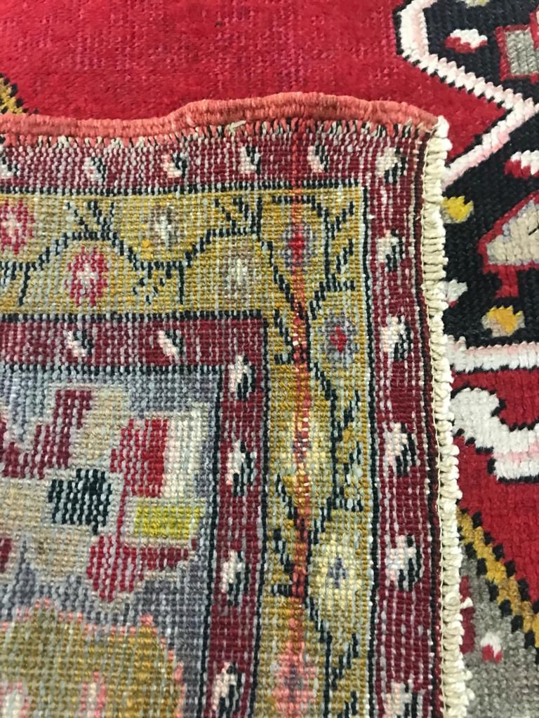 4x8 Red and Gold Turkish Tribal Rug